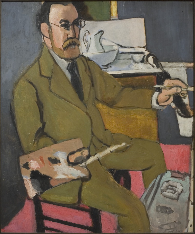 =·马蒂斯,《自画像》,1918年1月1日-16日于尼斯市,布面油彩,65.5 × 54.3 cm。玛丽·马蒂斯捐赠国家,巴黎奥赛博物馆, 存放于法国北方省省立马蒂斯美术馆,勒卡托-康布雷齐,1978年,Inv. RF 1978-33。图片由法国北方省省立马蒂斯美术馆提供(DR)。